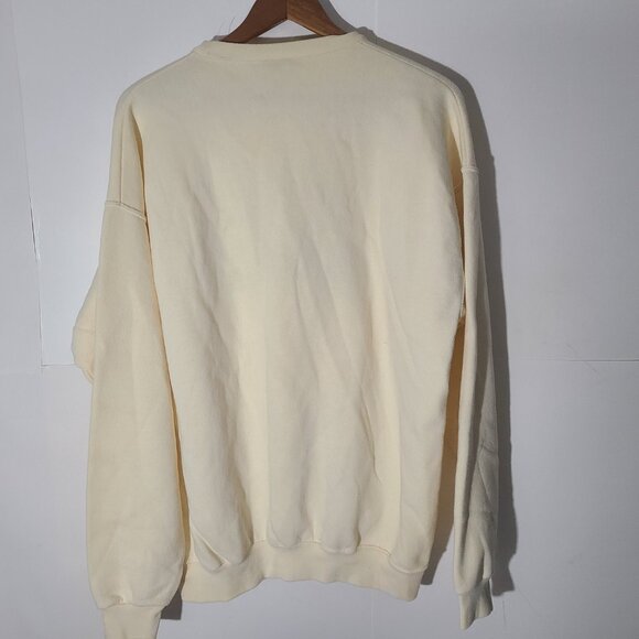 Vintage 90s PM Sports Golf Embroidered XL Yellow Sweatshirt Made in USA - Picture 4 of 4